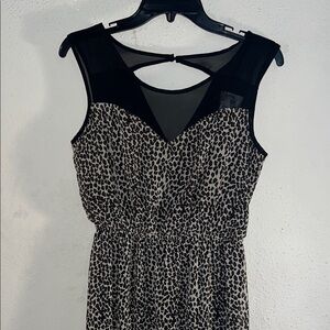 Sweet Storm Black and White Leopard Print Dress